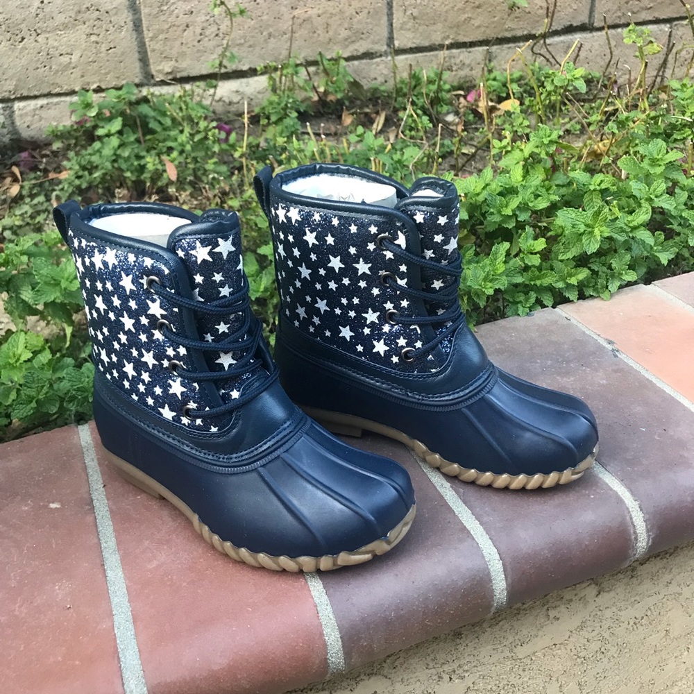 New arrivals Girls lace up duck boots